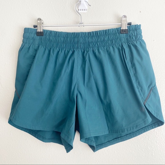 Athleta Teal Green Running Shorts Size Small